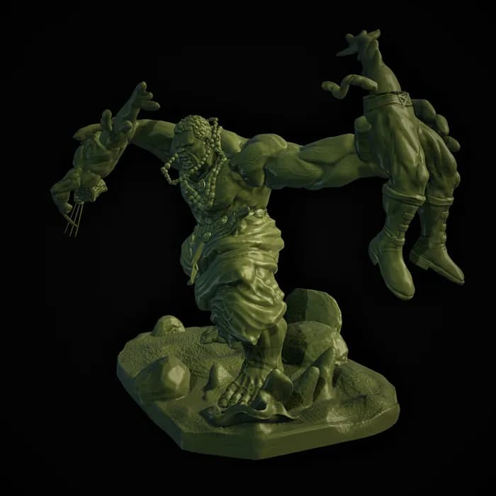STL - Hulk vs Wolverine 2 render 4