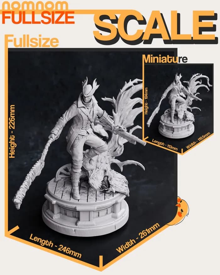 STL - hunter bloodborne render 4