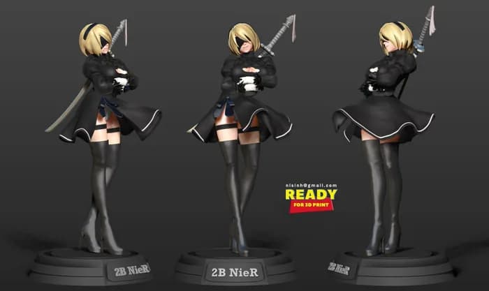STL - i am nier 2b render 4