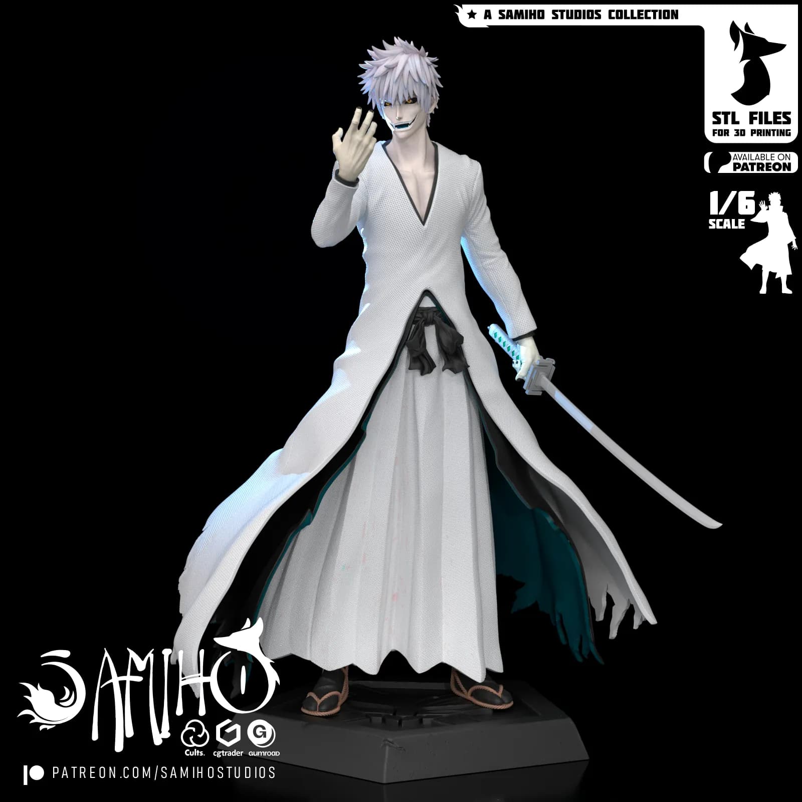 STL - Ichigo Kurosaki versión Hollow render 2