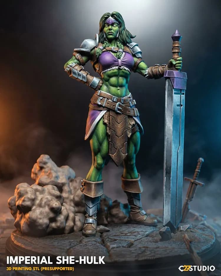 STL - Imperial She Hulk figura guerrera