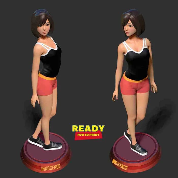 STL - innocent girl render 5