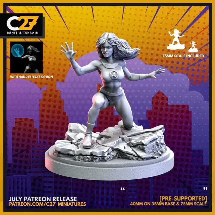STL - Invisible Woman figura de accion