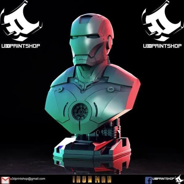 STL - iron man (headbust)