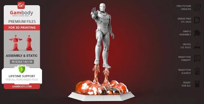 STL - iron man mark 46 render 4