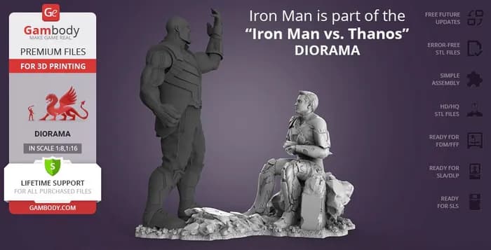 STL - iron man v1 fdmx render 2