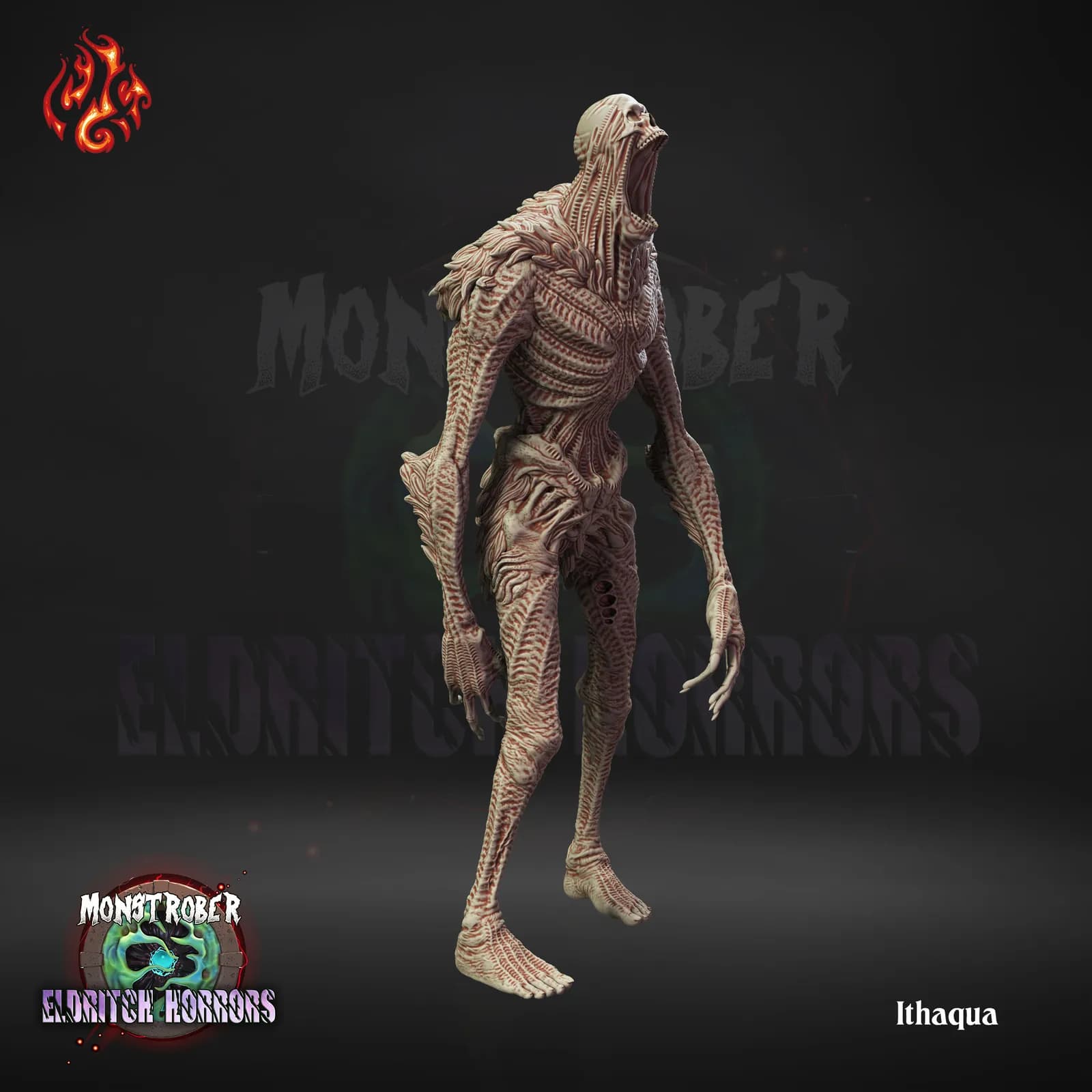 STL - Ithaqua Monstruo Albino Pingüino render 3