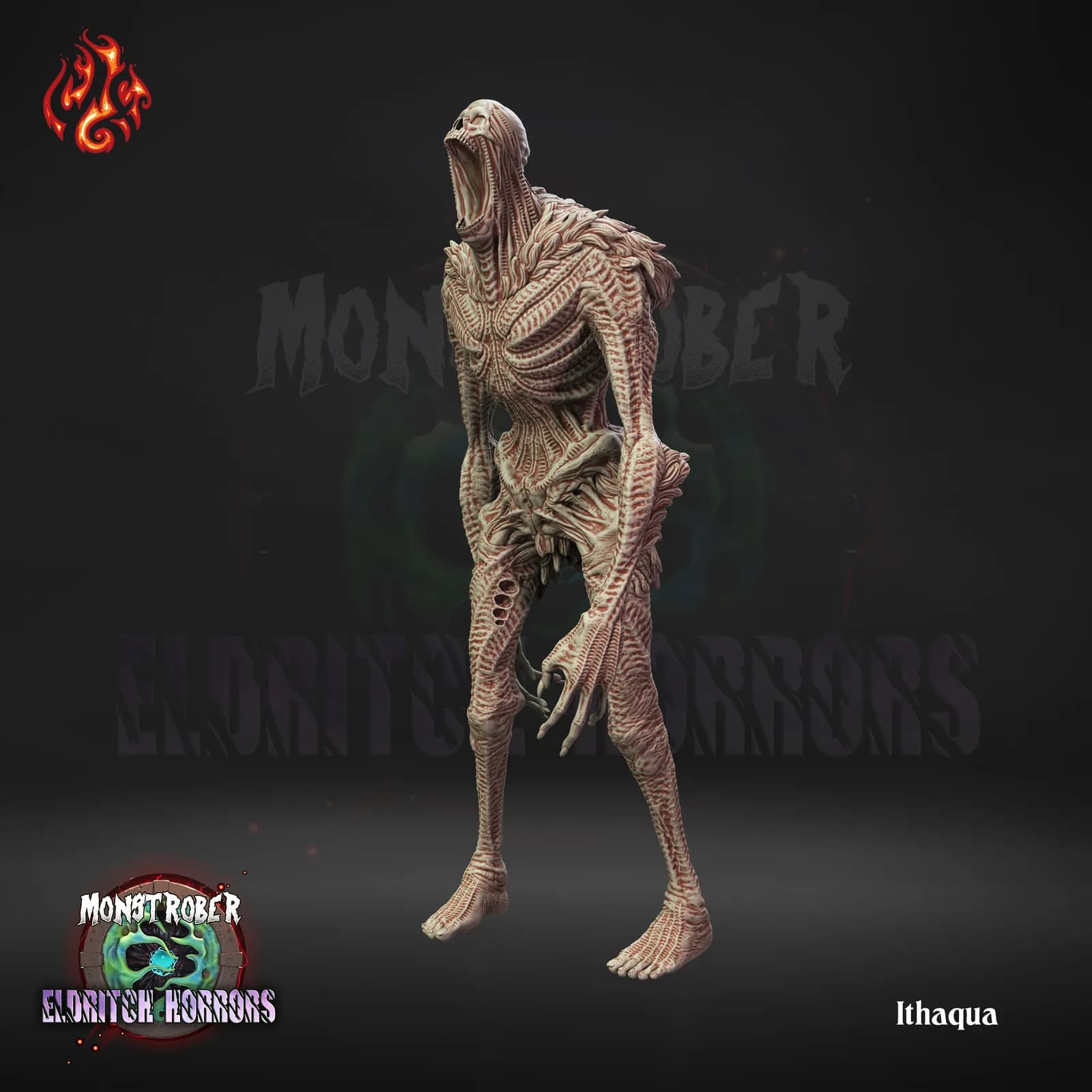 STL - Ithaqua Monstruo Albino Pingüino render 4