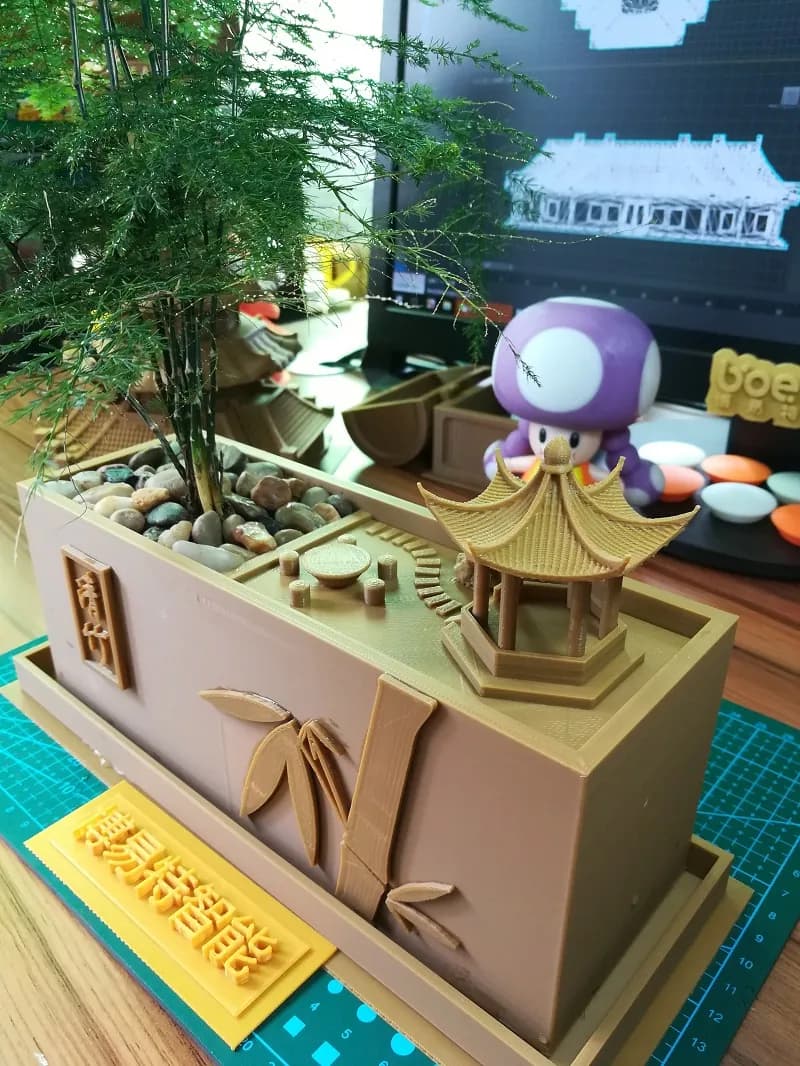 STL - Jardin Zen Chino con Casa de Té render 4