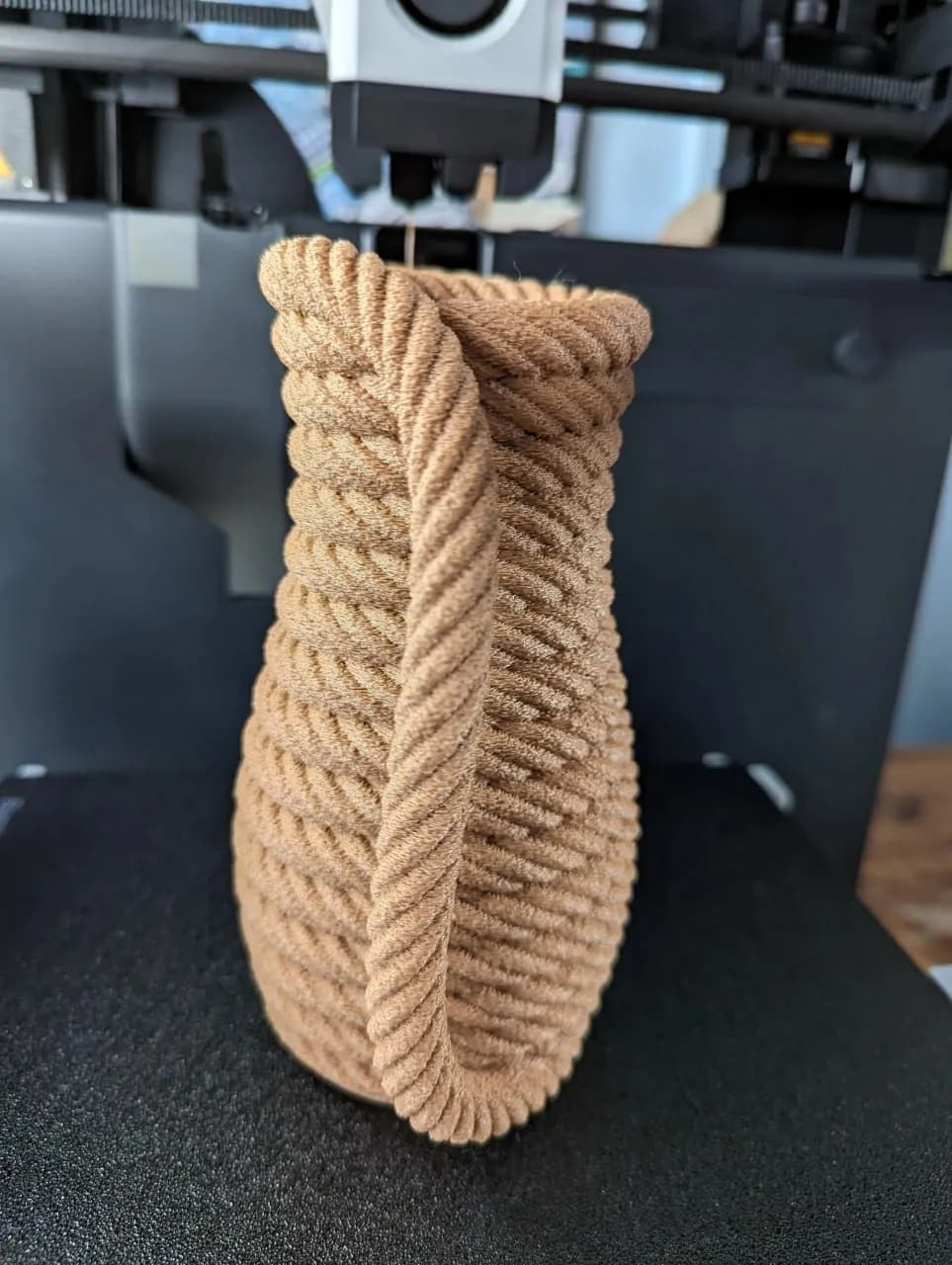 STL - Jarrón con textura de cuerda