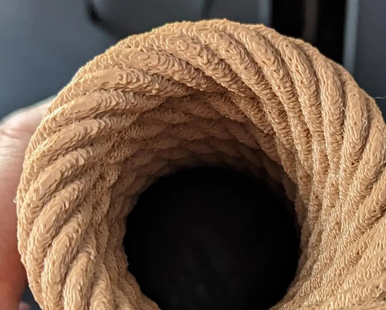 STL - Jarrón con textura de cuerda render 5