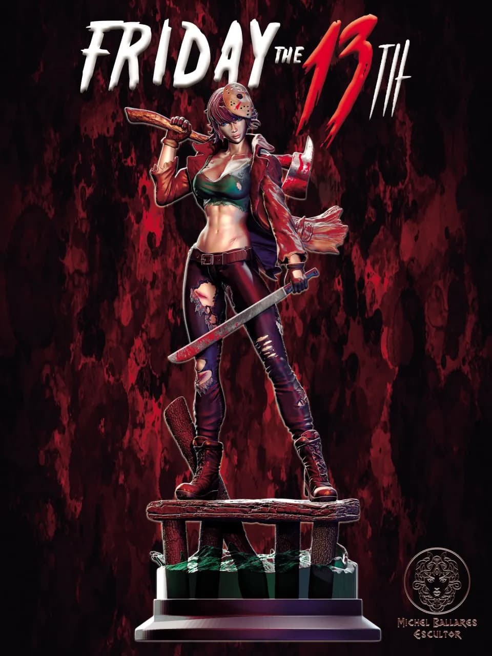 STL - Jason Femenina Viernes 13 render 2