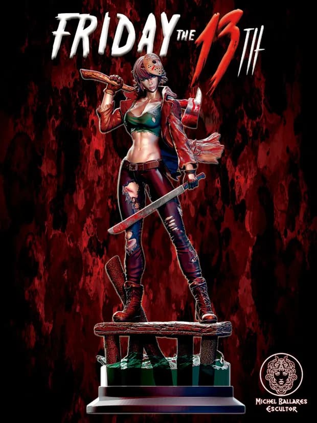 STL - Jason Femenina Viernes 13 render 3