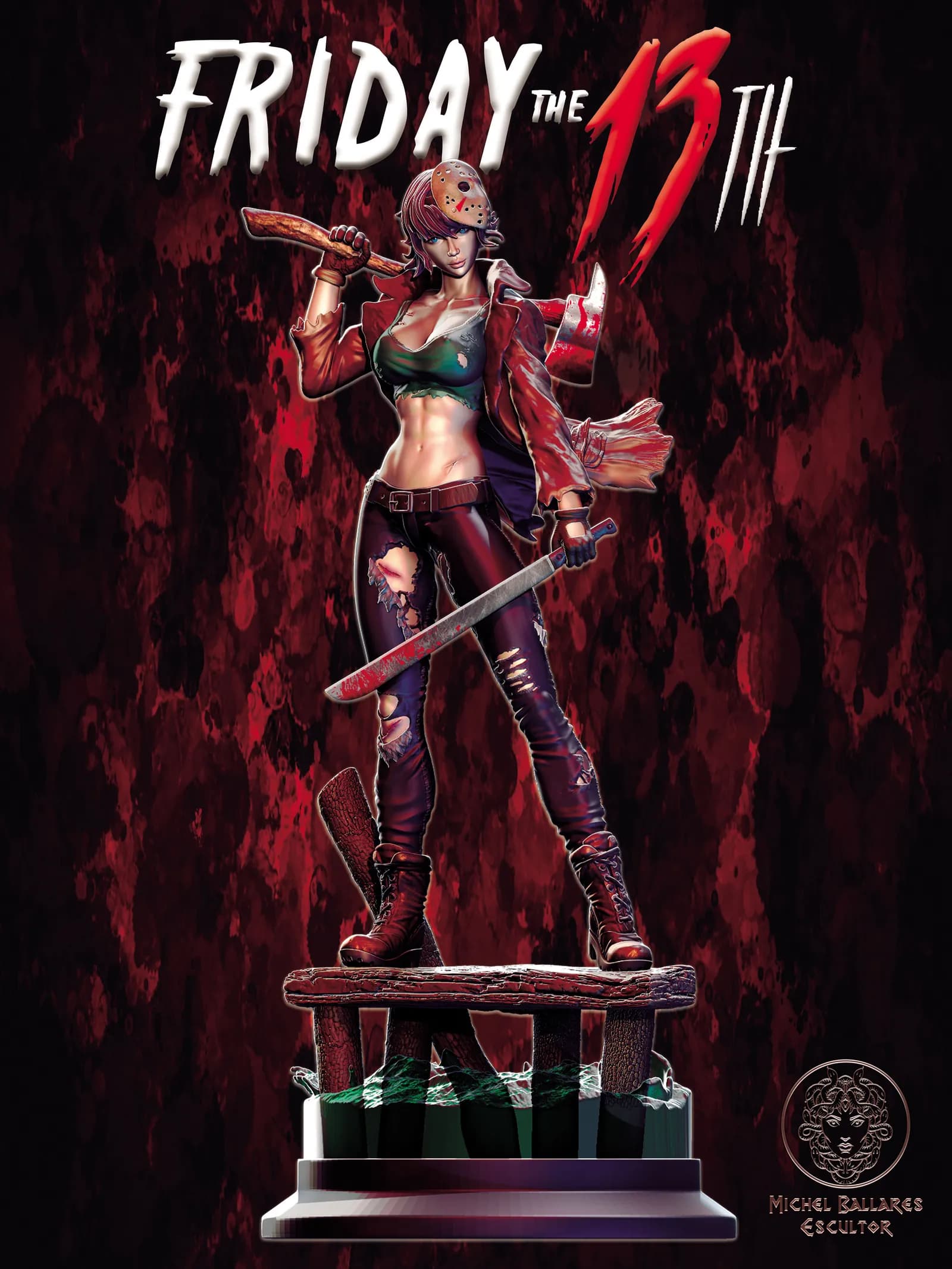 STL - Jason Femenina Viernes 13 render 5