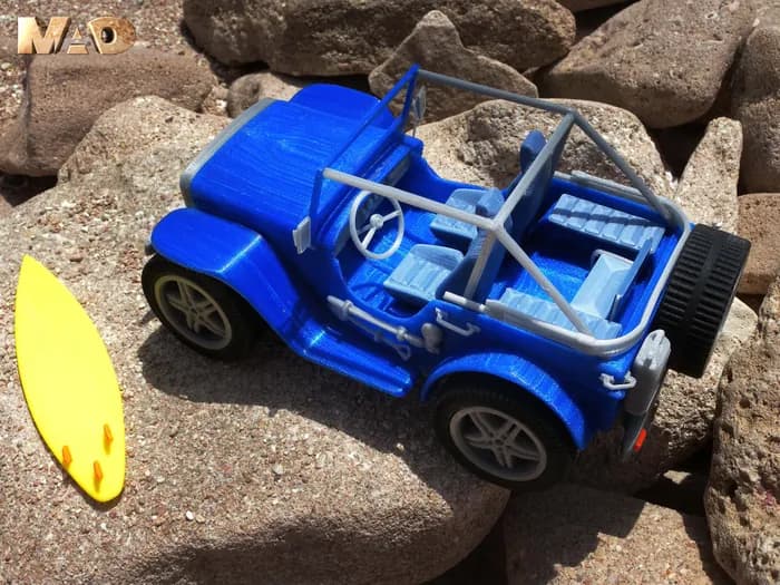 STL - Jeep Azul de Playa render 5