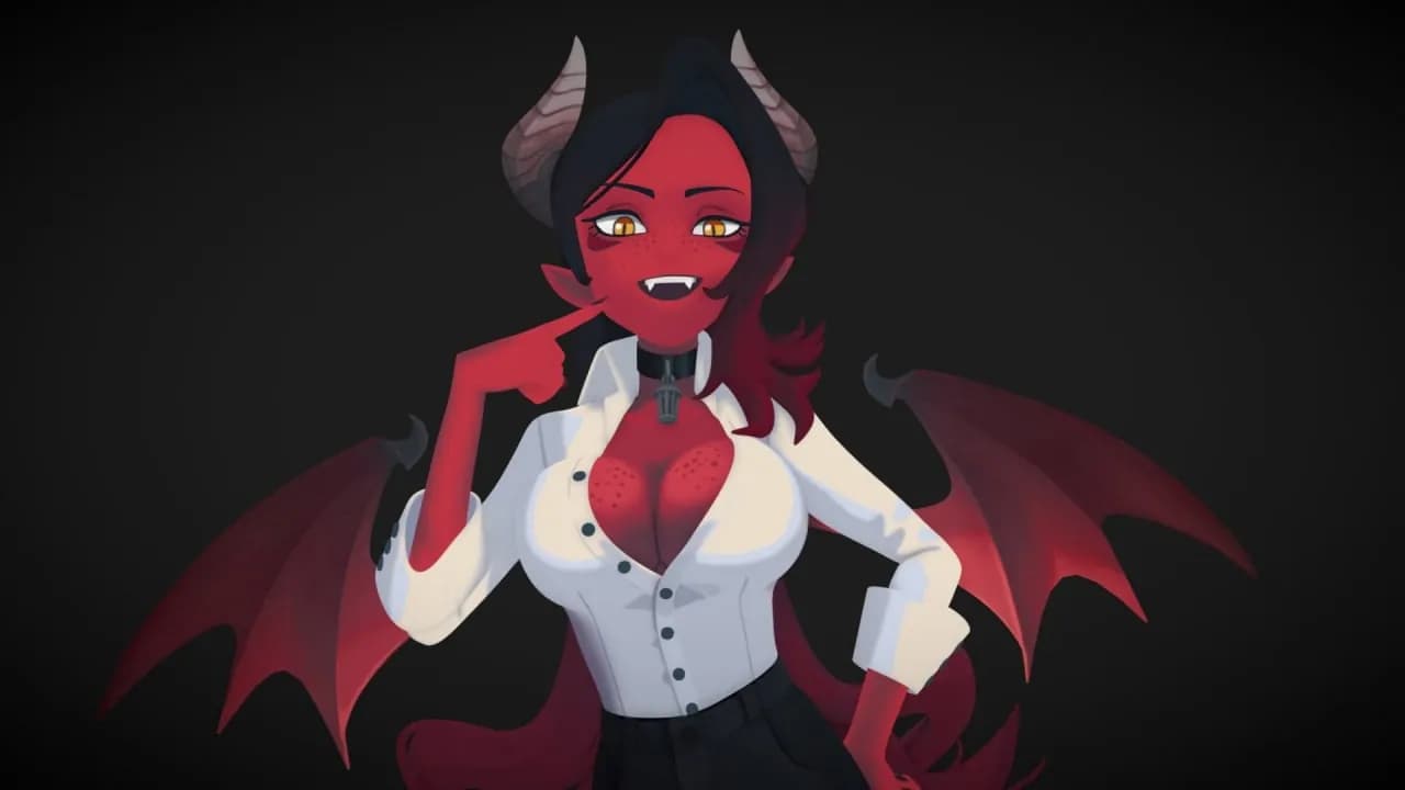 STL - Jefa Demonia con Colmillos y Alas
