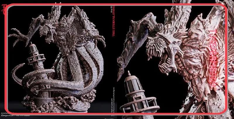 STL - Jefe Kraken Antiguo render 2