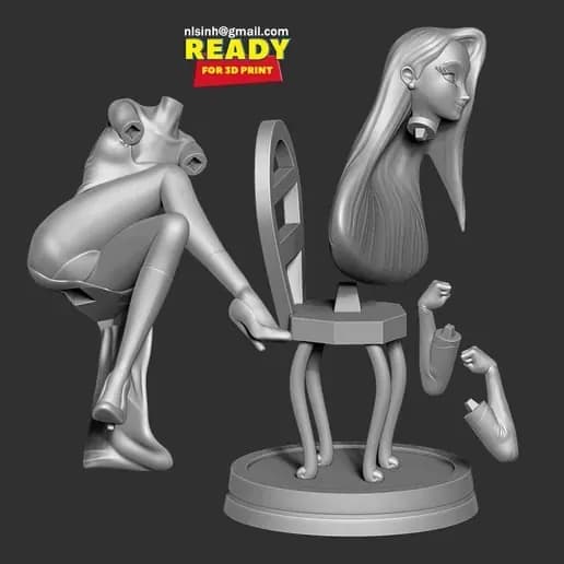 STL - jessica rabbit render 2