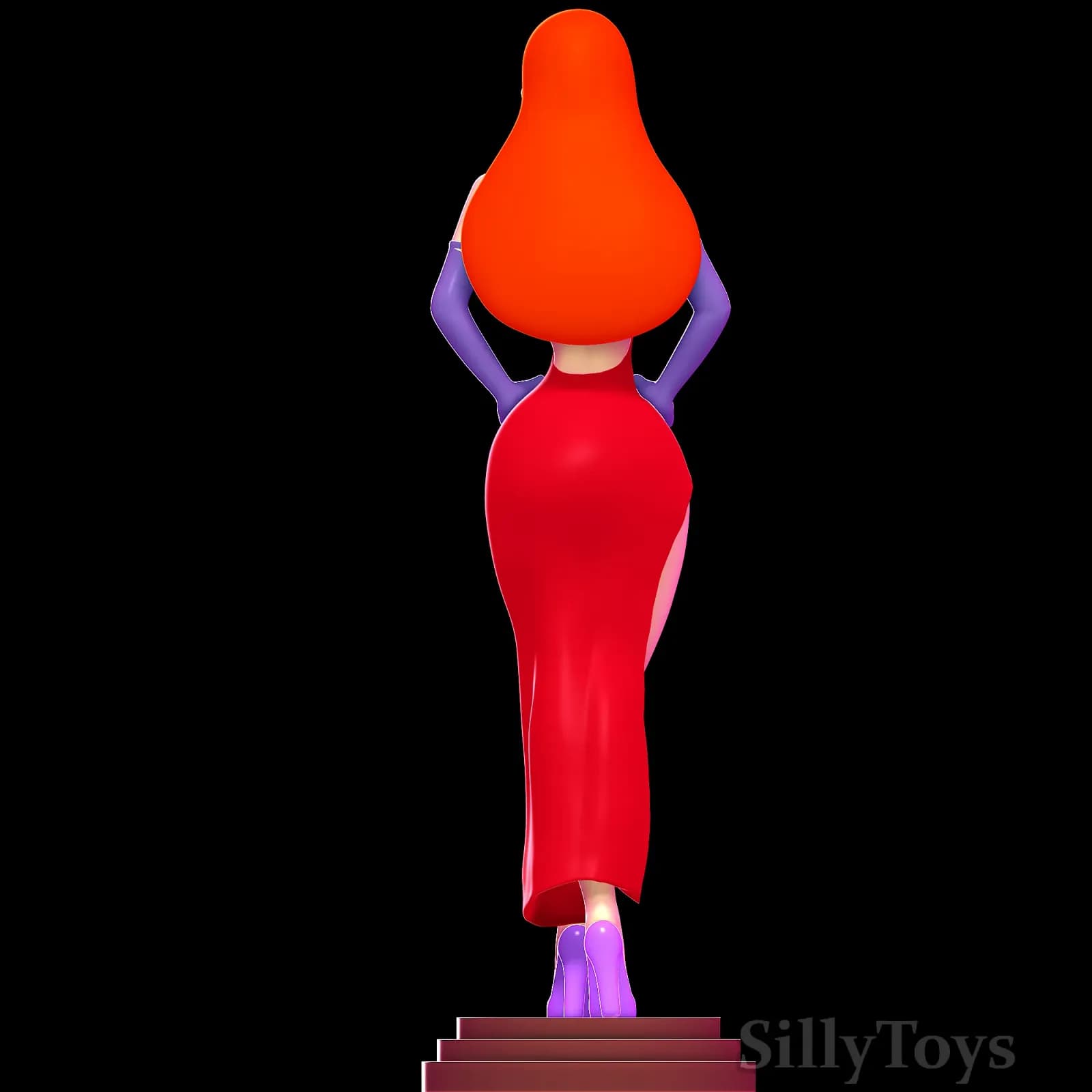 STL - Jessica Rabbit figura render 2