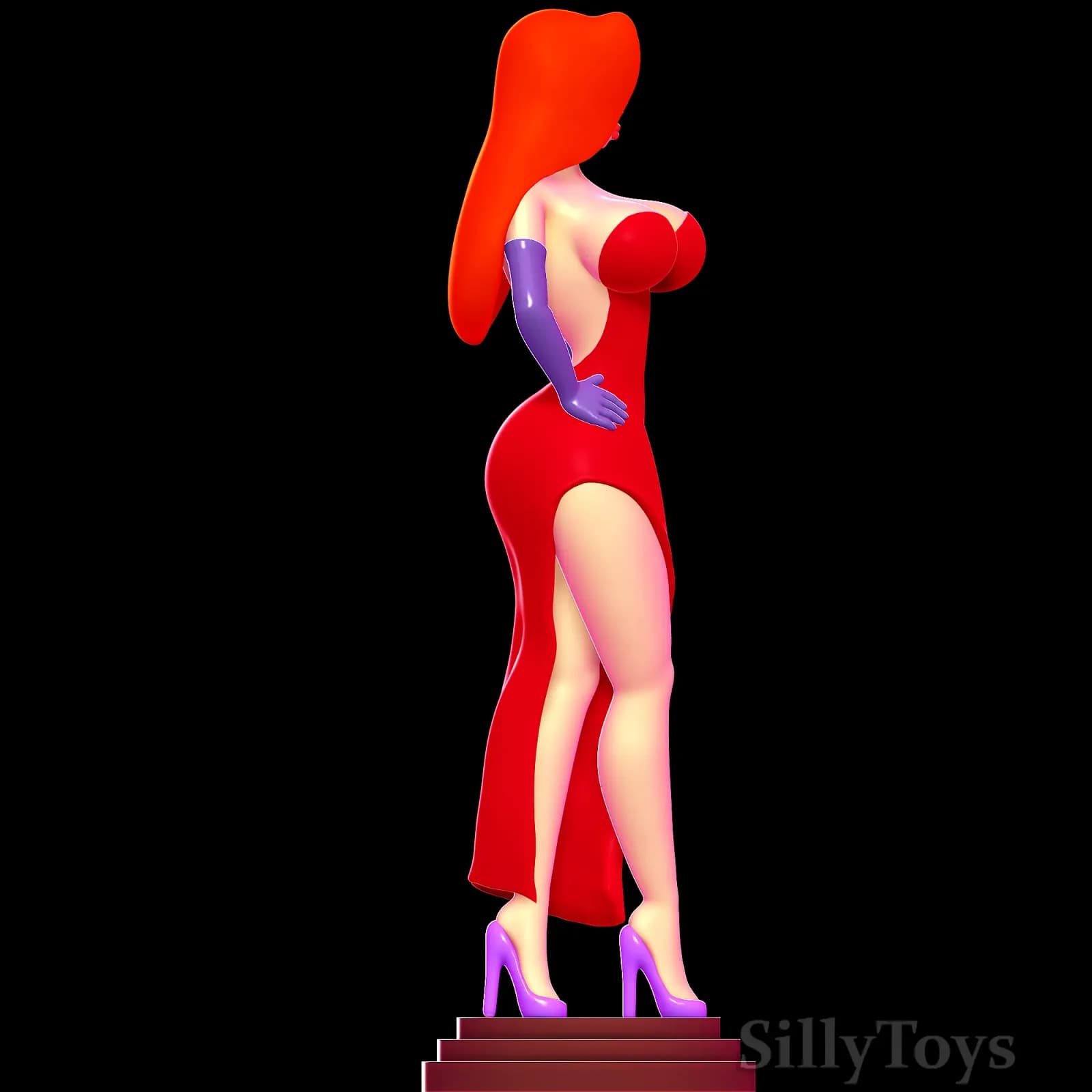 STL - Jessica Rabbit figura render 3
