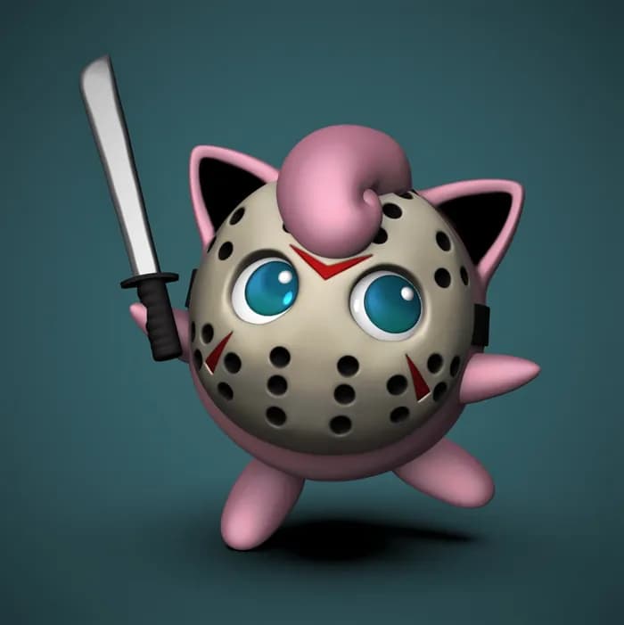 STL - Jigglypuff Estilo Jason Voorhees