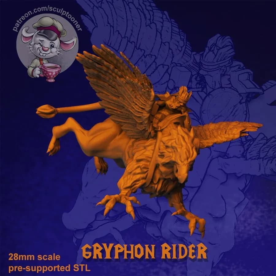 STL - jinete de grifo