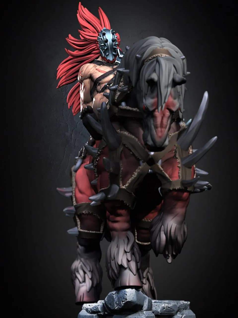 STL - Jinete de Guerra Fantástico render 3