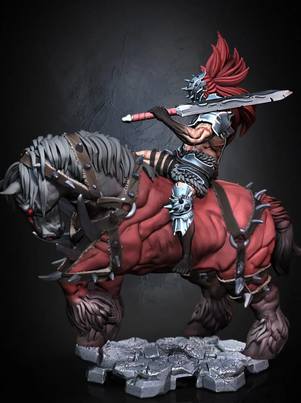 STL - Jinete de Guerra Fantástico render 4