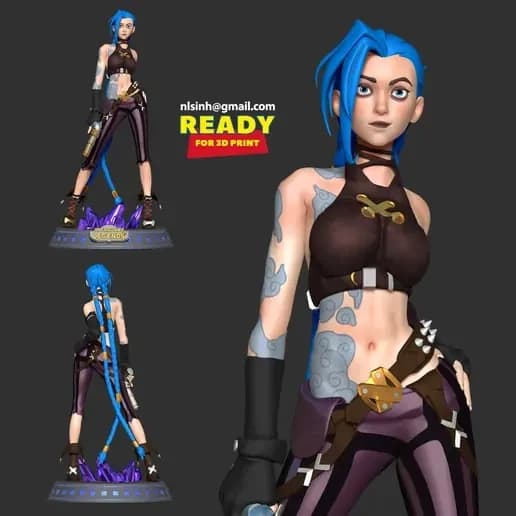 STL - jinx arcane render 2