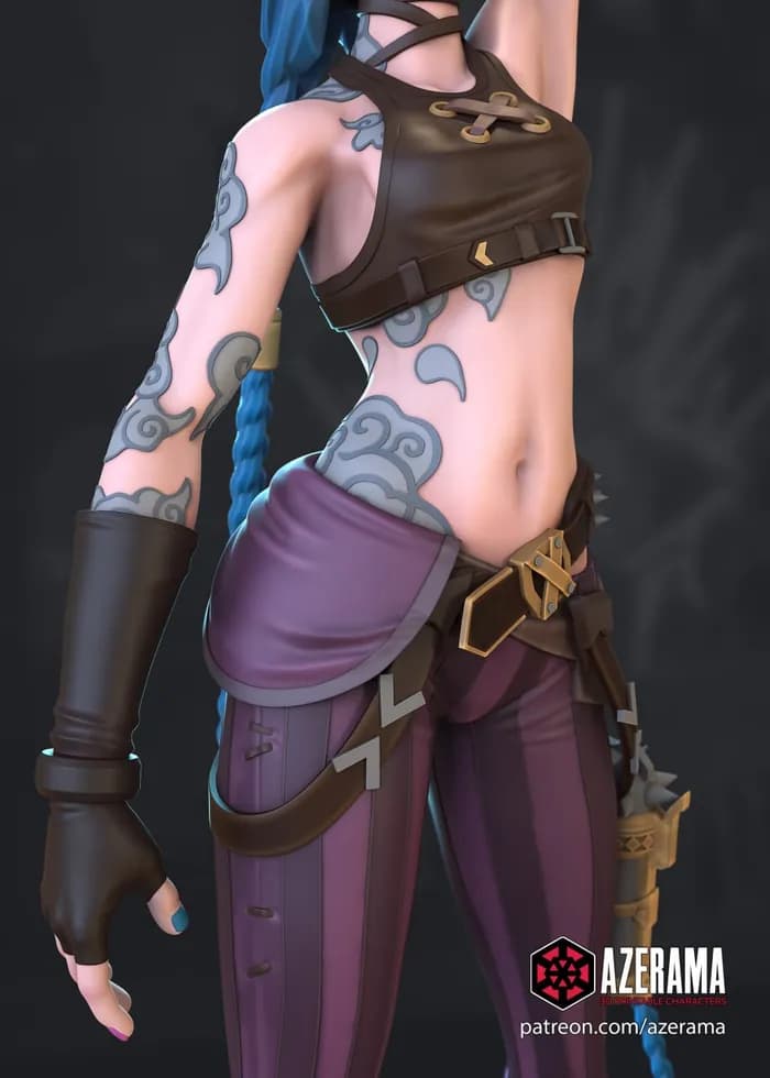 STL - jinx arcane for 3d printing render 3