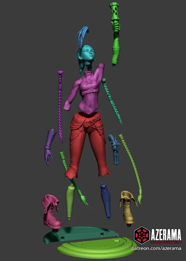 STL - jinx arcane for 3d printing render 4