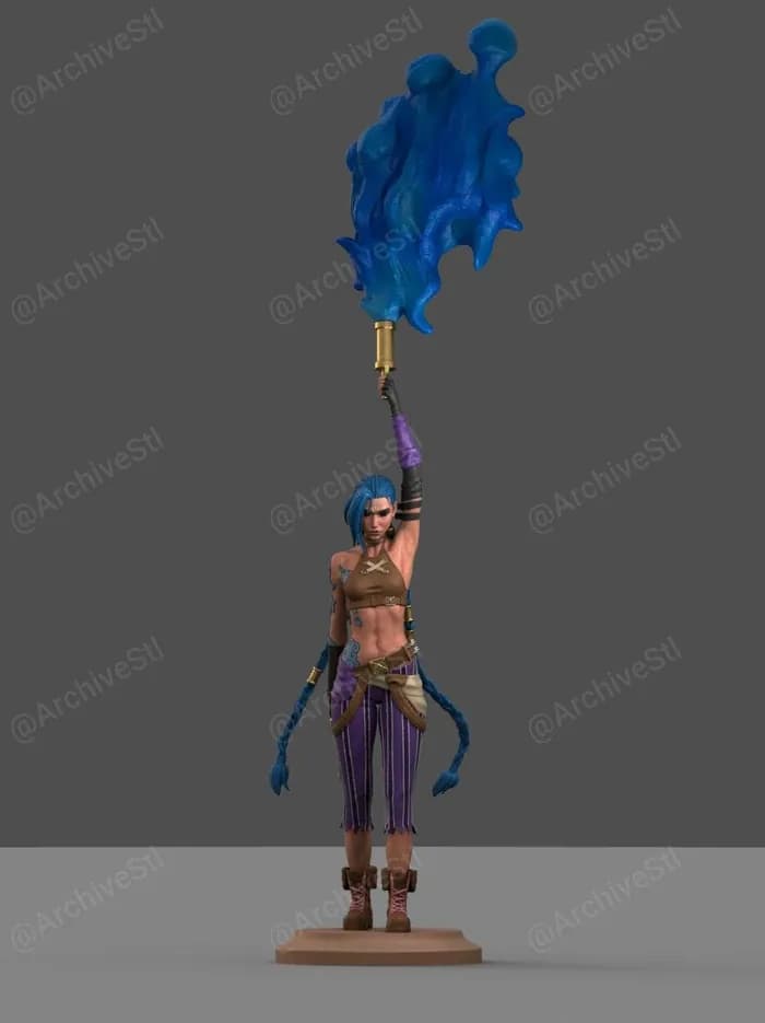 STL - jinx arcane league of legends render 3