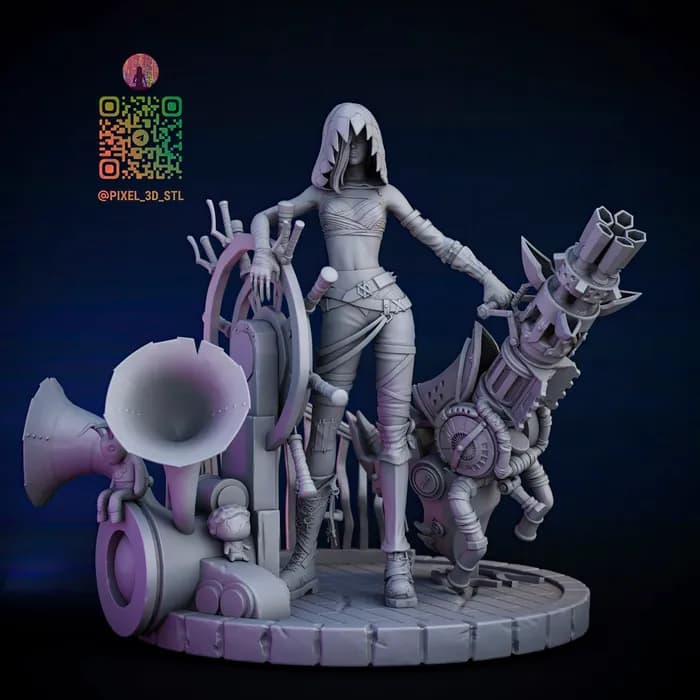 STL - Jinx de Arcane render 2