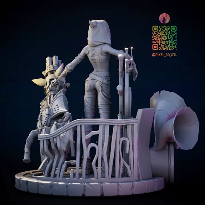 STL - Jinx de Arcane render 3