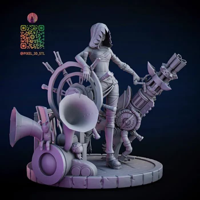 STL - Jinx de Arcane render 4