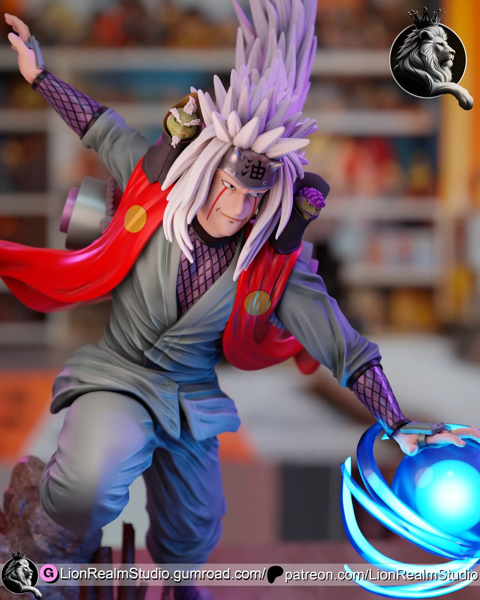 STL - Jiraiya Samurai render 2
