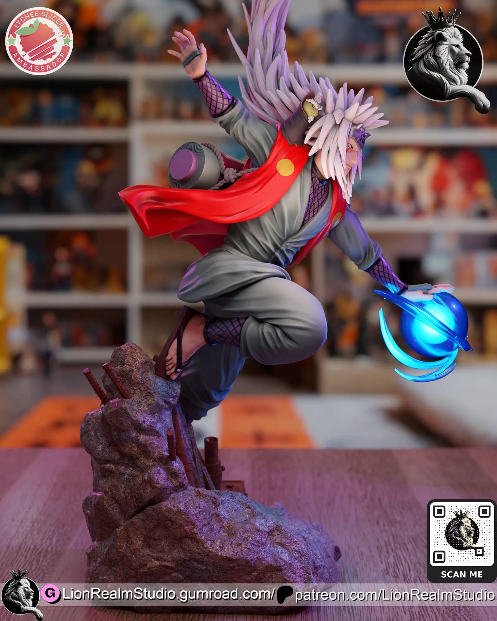 STL - Jiraiya Samurai render 5