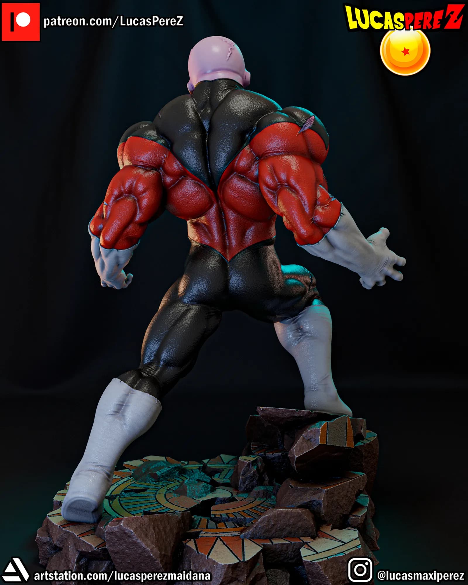 STL - Jiren figura de acción 3 render 5