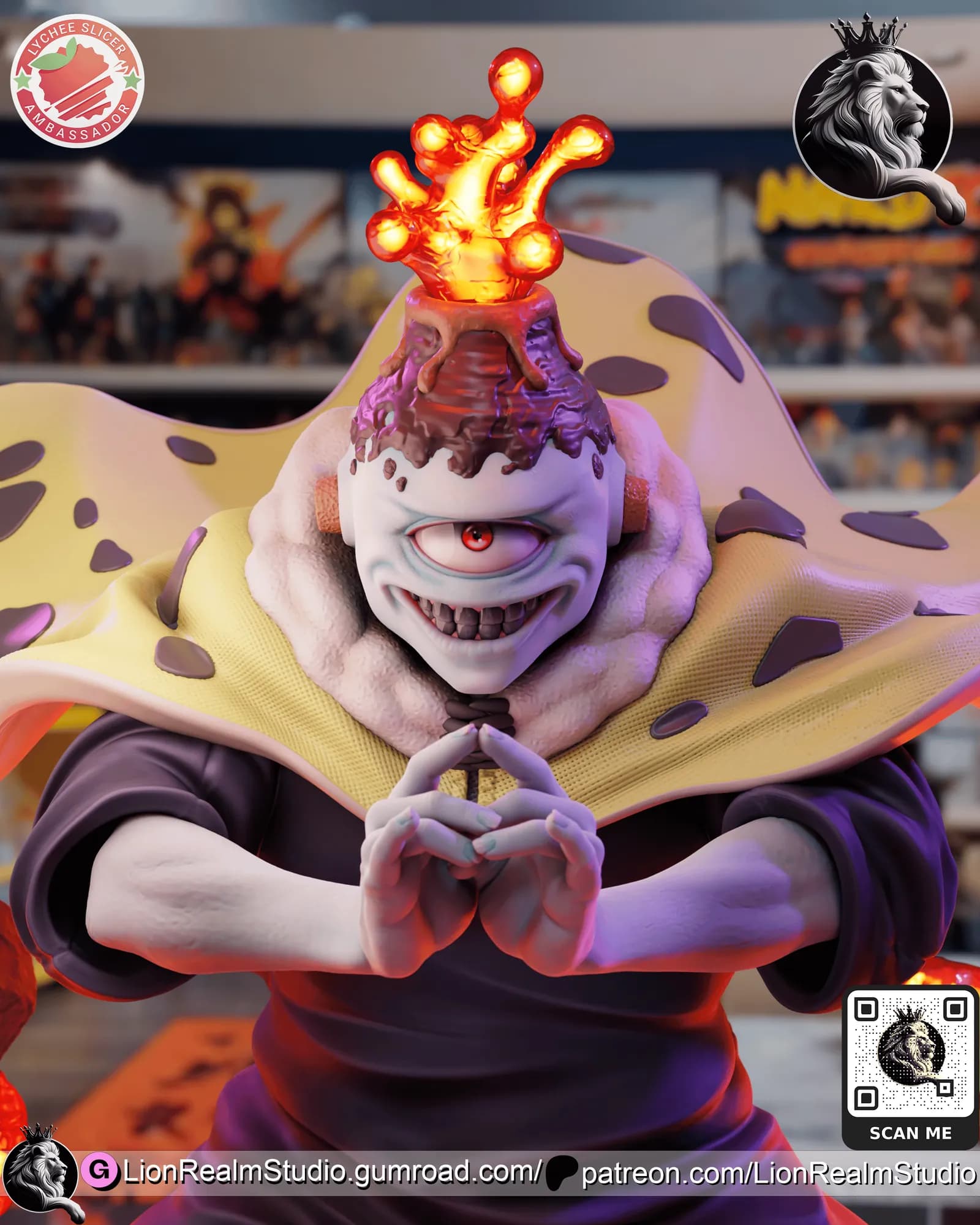 STL - Jogo Jujutsu Kaisen Figura render 3