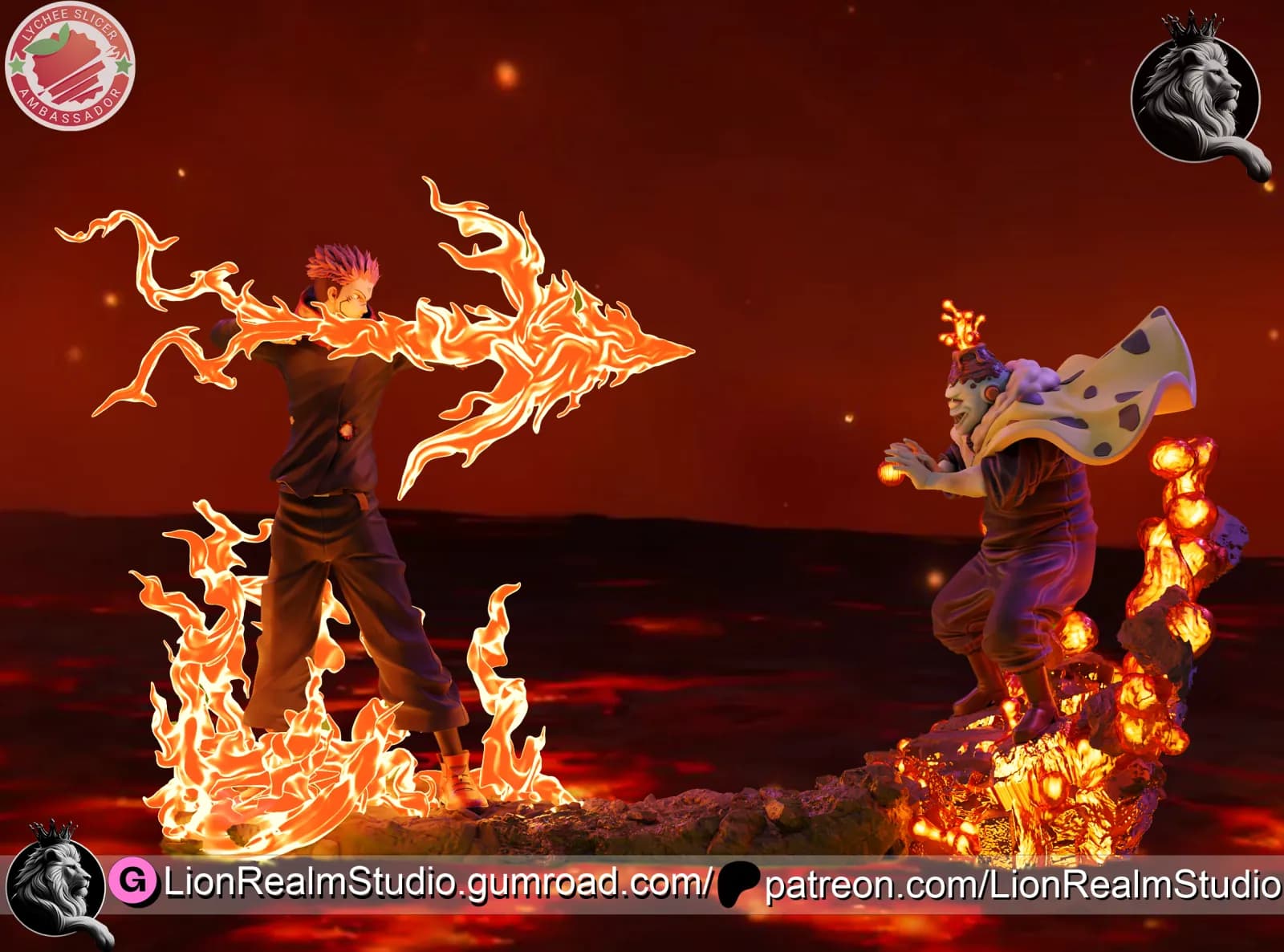 STL - Jogo Jujutsu Kaisen Figura render 4