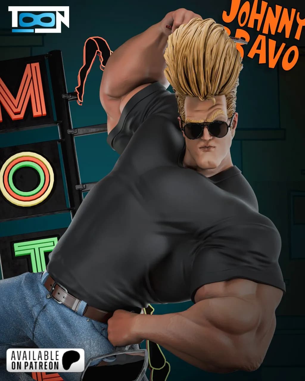 STL - Johnny Bravo figura 3D