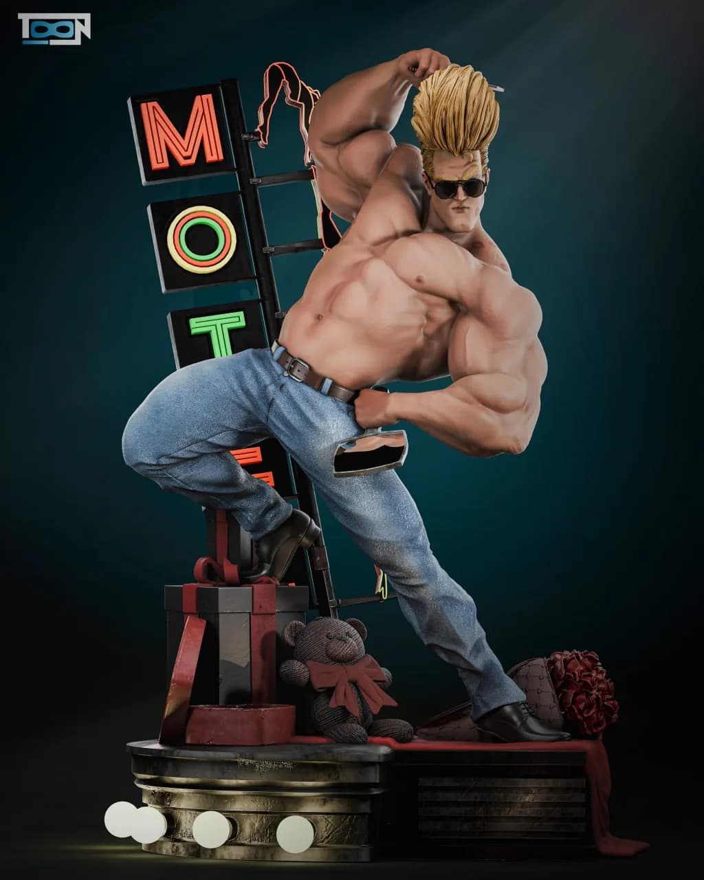 STL - Johnny Bravo figura 3D render 2