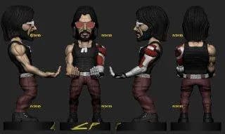 STL - Johnny Silverhand Cyberpunk Chibi
