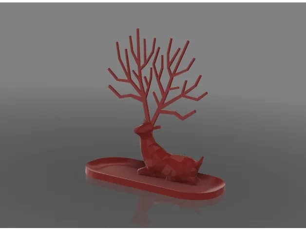 STL - Joyería de Ciervo Estilizado render 4