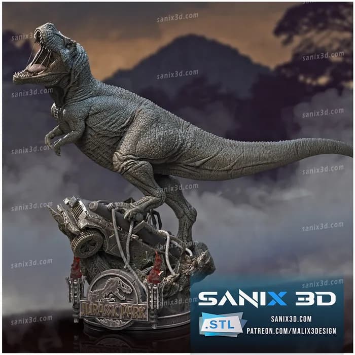 STL - jurassic park rex render 3
