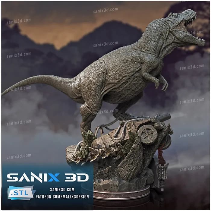 STL - jurassic park rex render 4