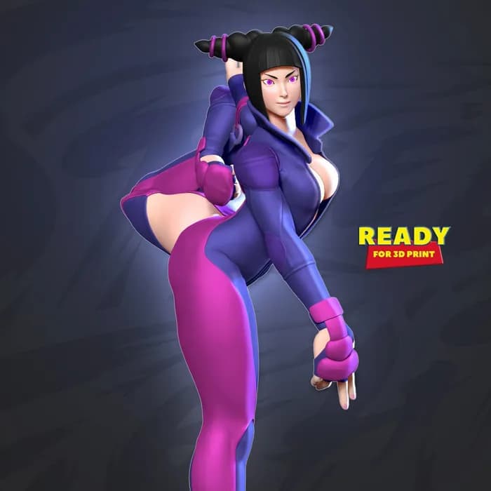STL - juri han street fighter fanart