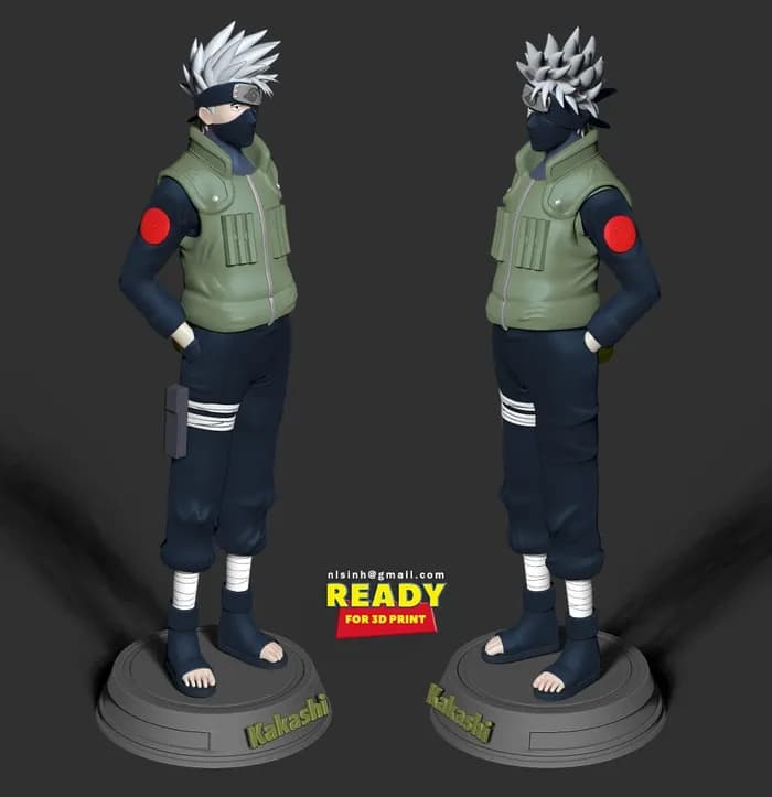 STL - kakashi stands rar render 2