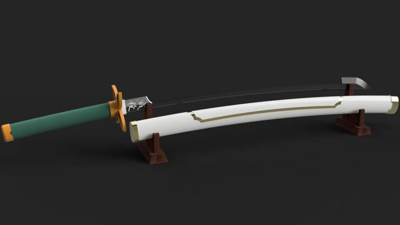 STL - Katana de Shinobu Kocho render 2