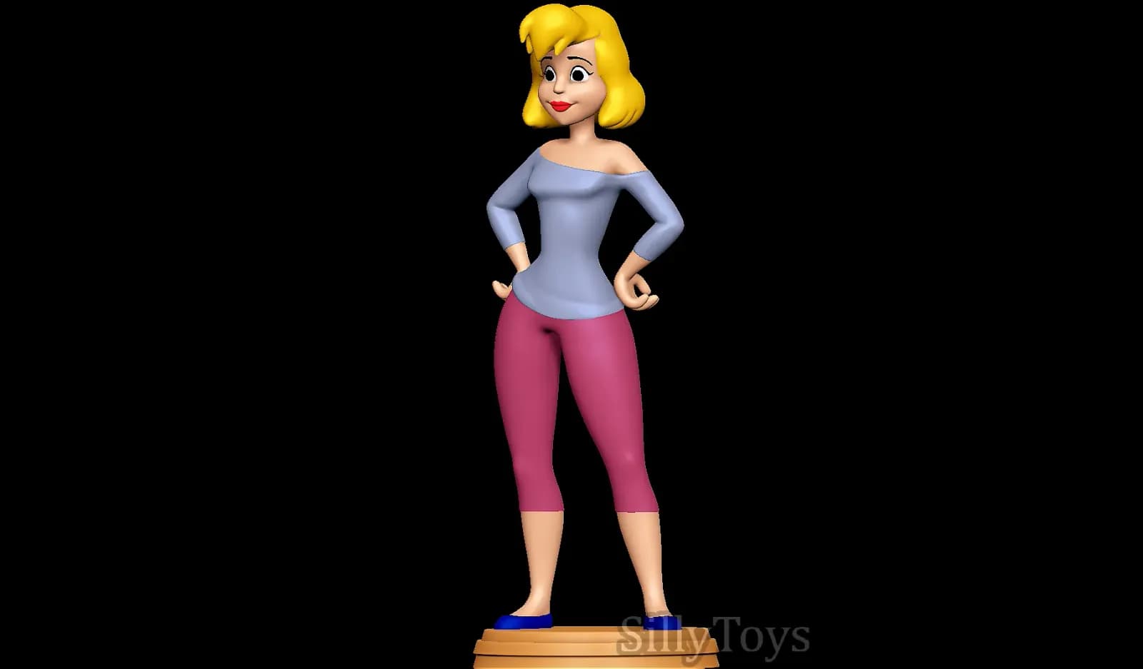 STL - Katie Ka Boom Animaniacs figura render 2